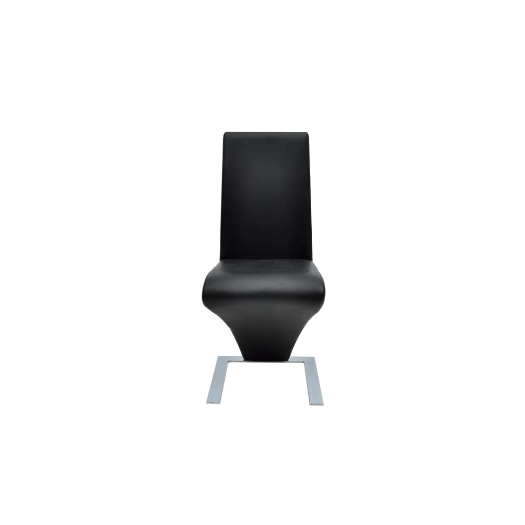Blagovaonske stolice od umjetne kože 4 kom crne