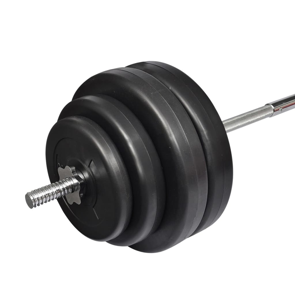 Set šipke za dvoručni uteg s pločama 60 kg
