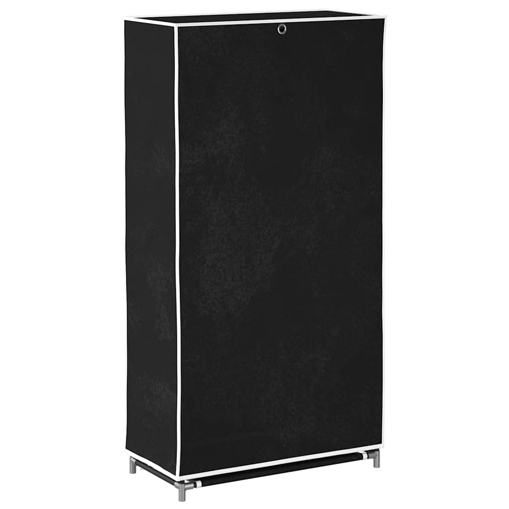Ormarić za Cipele s Pokrovom od Tekstila 58 x 28 x 106 cm Crni