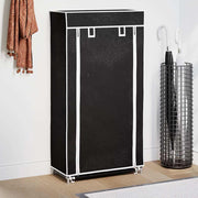 Ormarić za Cipele s Pokrovom od Tekstila 58 x 28 x 106 cm Crni