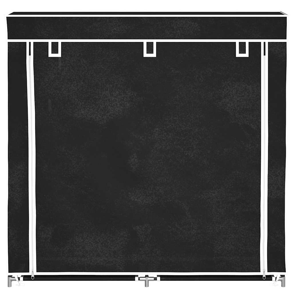 Ormarić za Cipele s Pokrovom od Tkanine 115 x 28 x 110 cm Crni