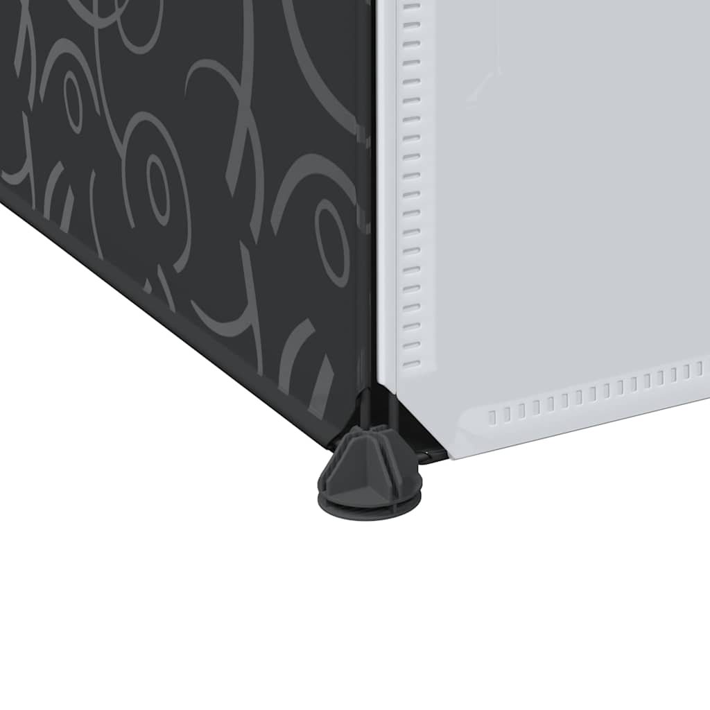 Modularni ormar s 9 odjeljaka 109x36,5x143 cm crno-bijeli