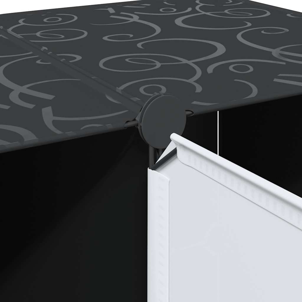 Modularni ormar s 9 odjeljaka 109x36,5x143 cm crno-bijeli