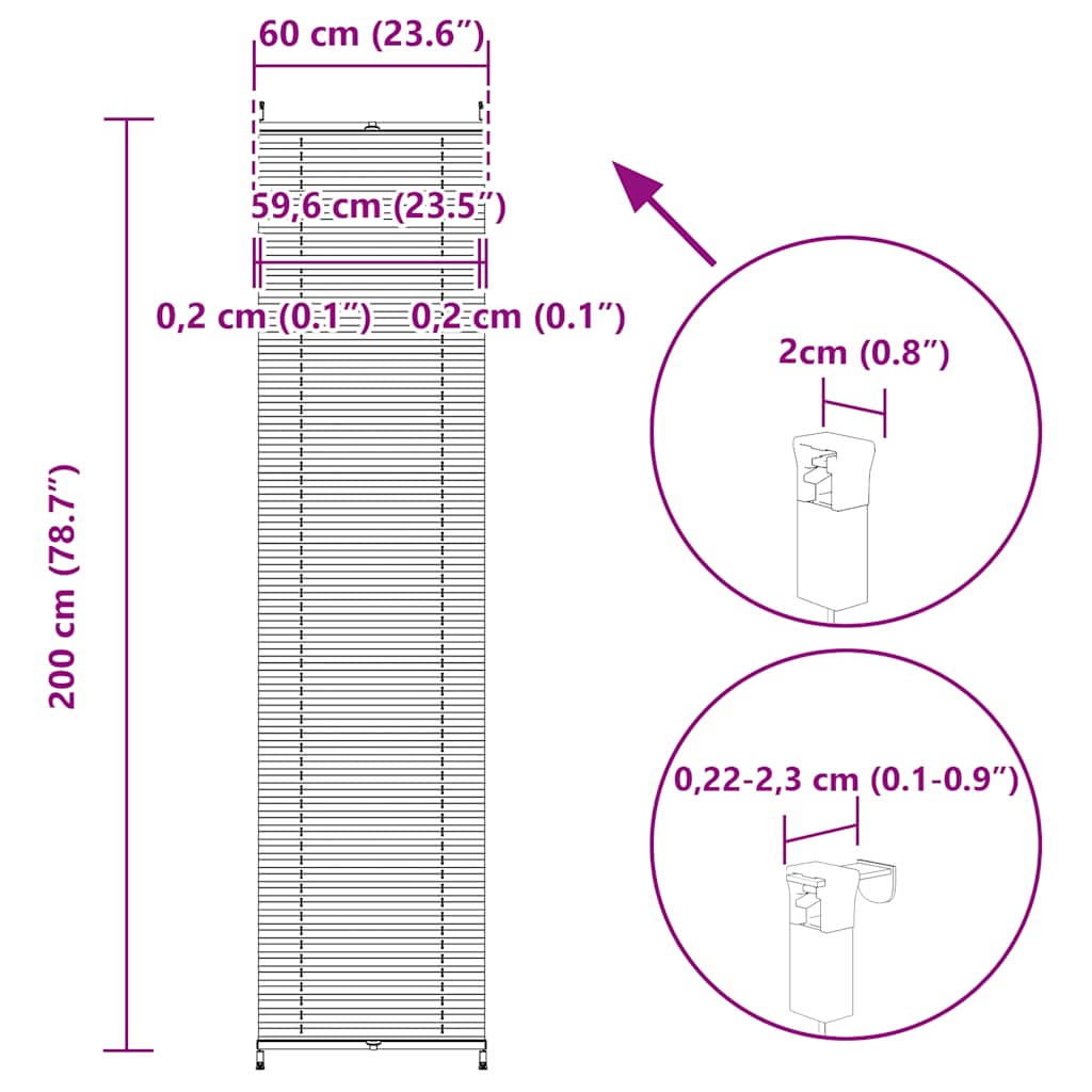 Bijele žaluzine 60 x 200 cm