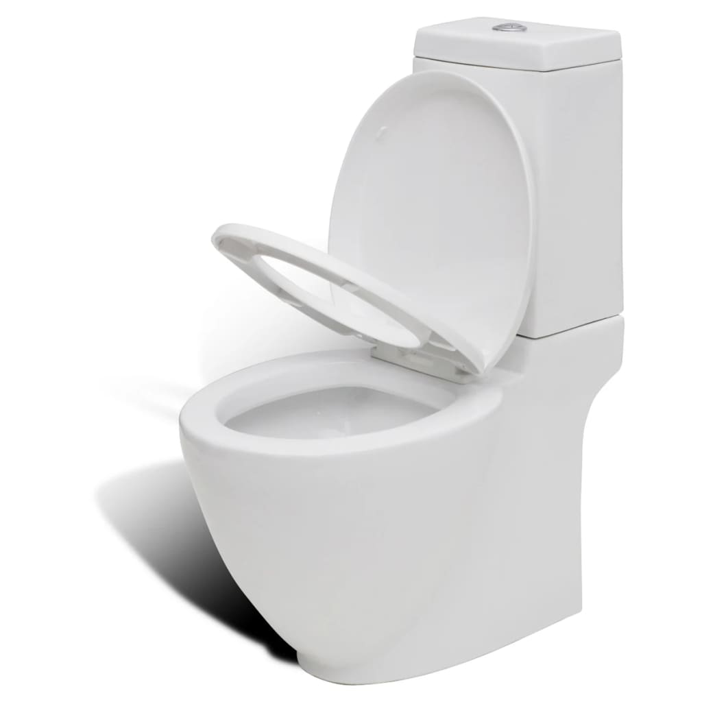 Set toaletne školjke i bidea bijeli keramički