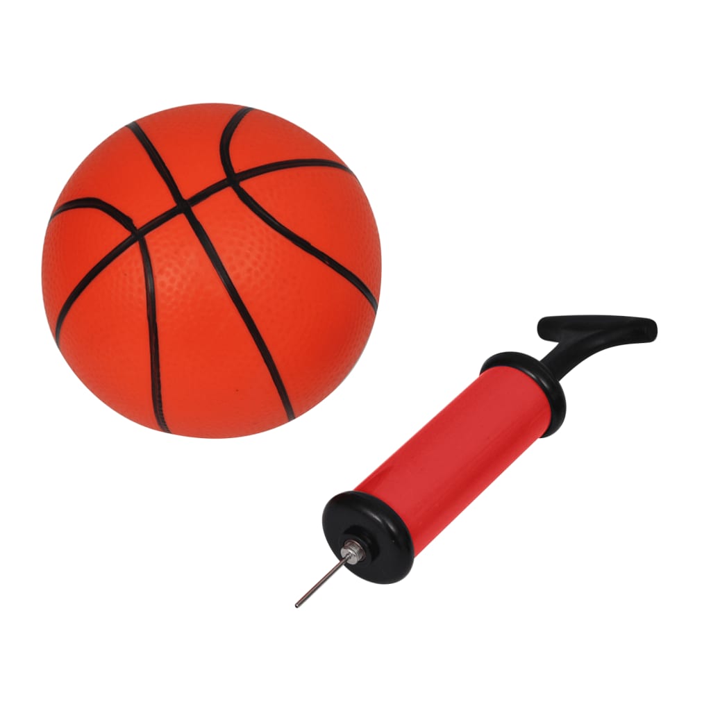Indoor set za košarku; obruč s mrežicom + tabla + lopta + pumpa