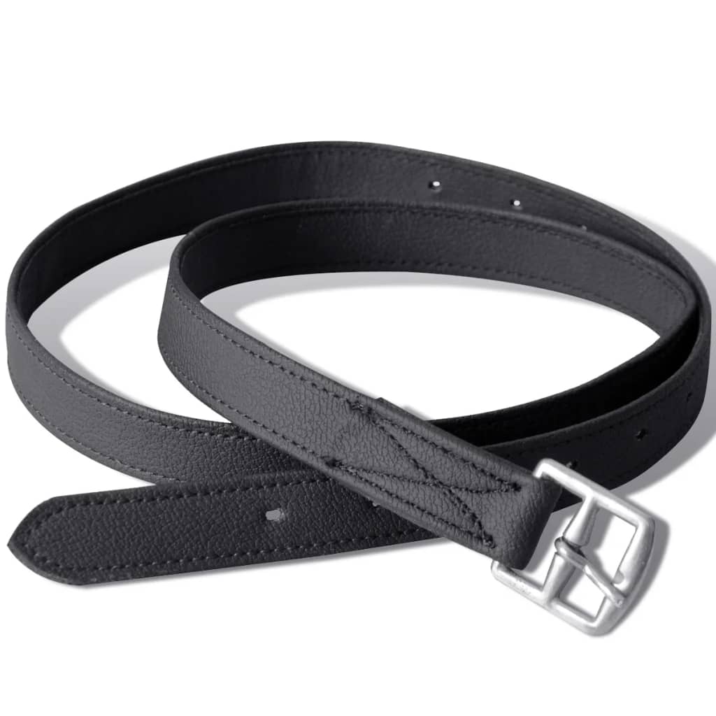 Sedlo za Jahanje Komplet 17,5 " od Prave Kože Crno 12 cm 5 u 1