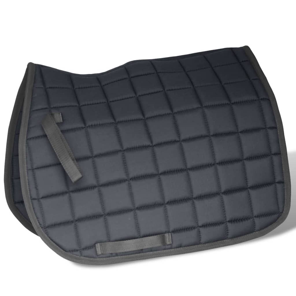 Sedlo za Jahanje Komplet 17,5 " od Prave Kože Crno 18 cm 5 u 1