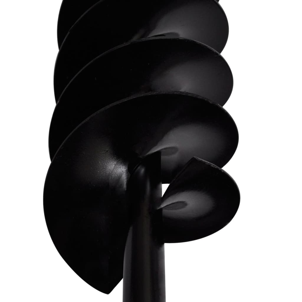 Crna čelična burgija za zemlju sa svrdlom i ručkom 120mm dupla spirala
