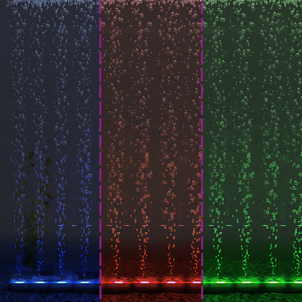 LED svjetiljka s mjehurićima za akvarij RGB 107 cm