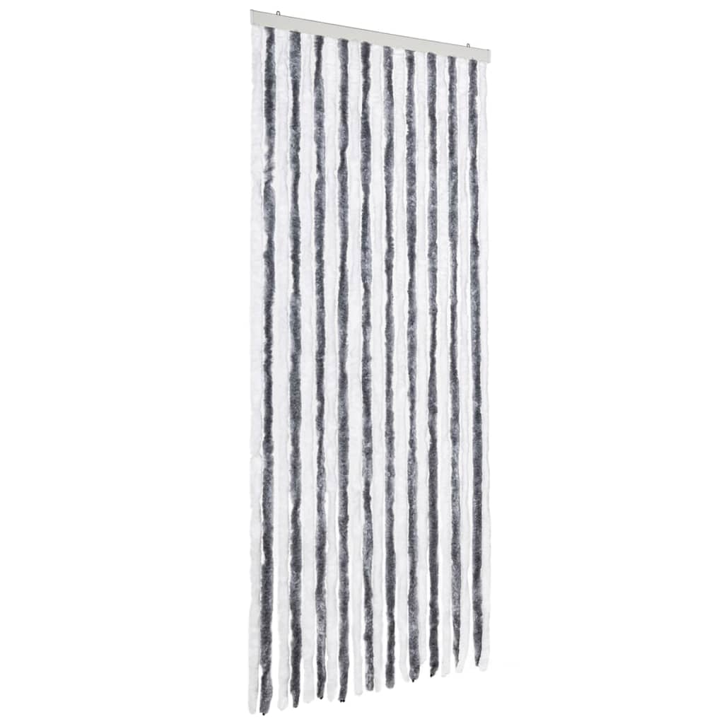 Zastor protiv insekata sivo-bijeli 90 x 220 cm šenil