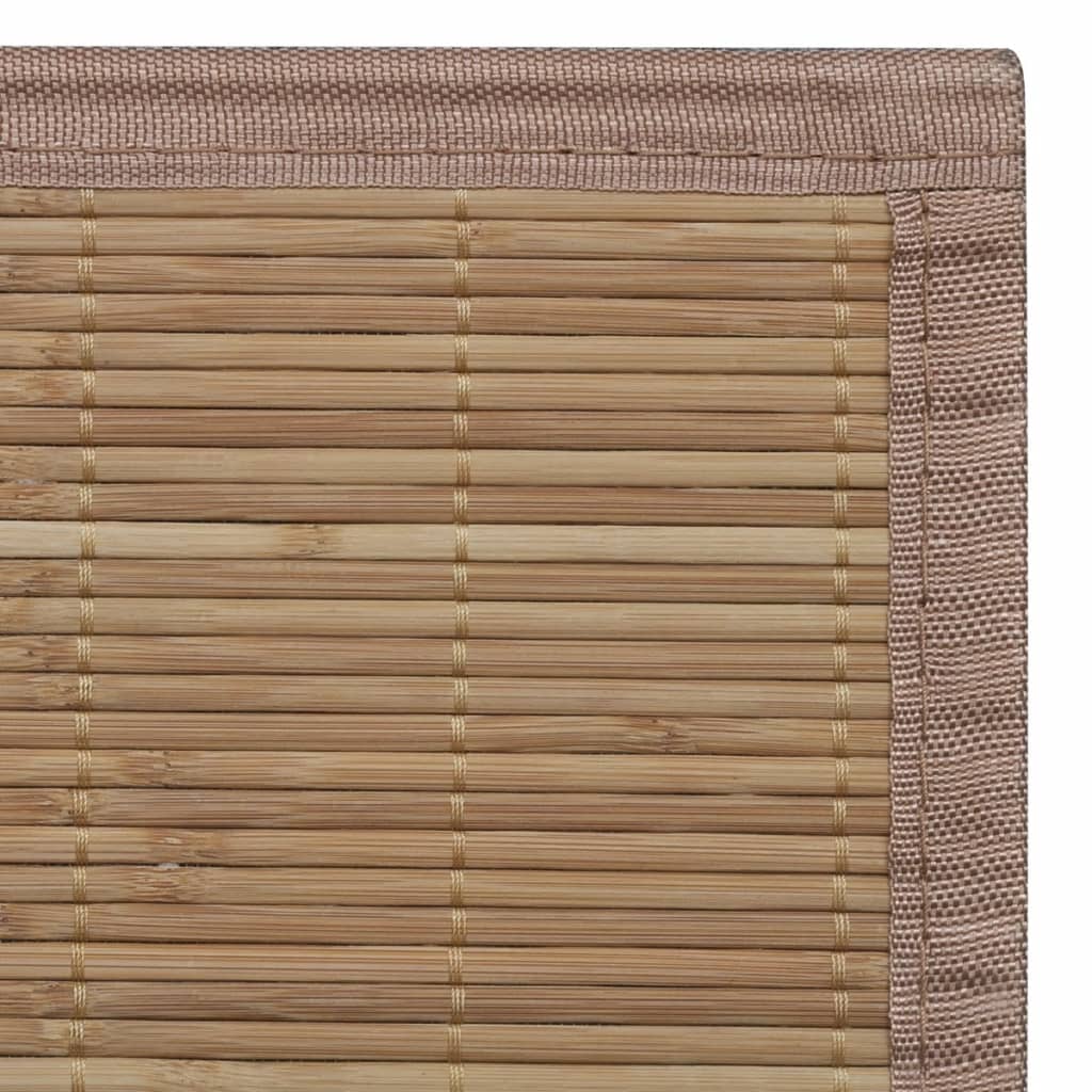 Pravokutni tepih od smeđeg bambusa 150 x 200 cm
