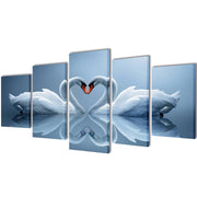 Zidne Slike na Platnu Set- Labud 100 x 50 cm