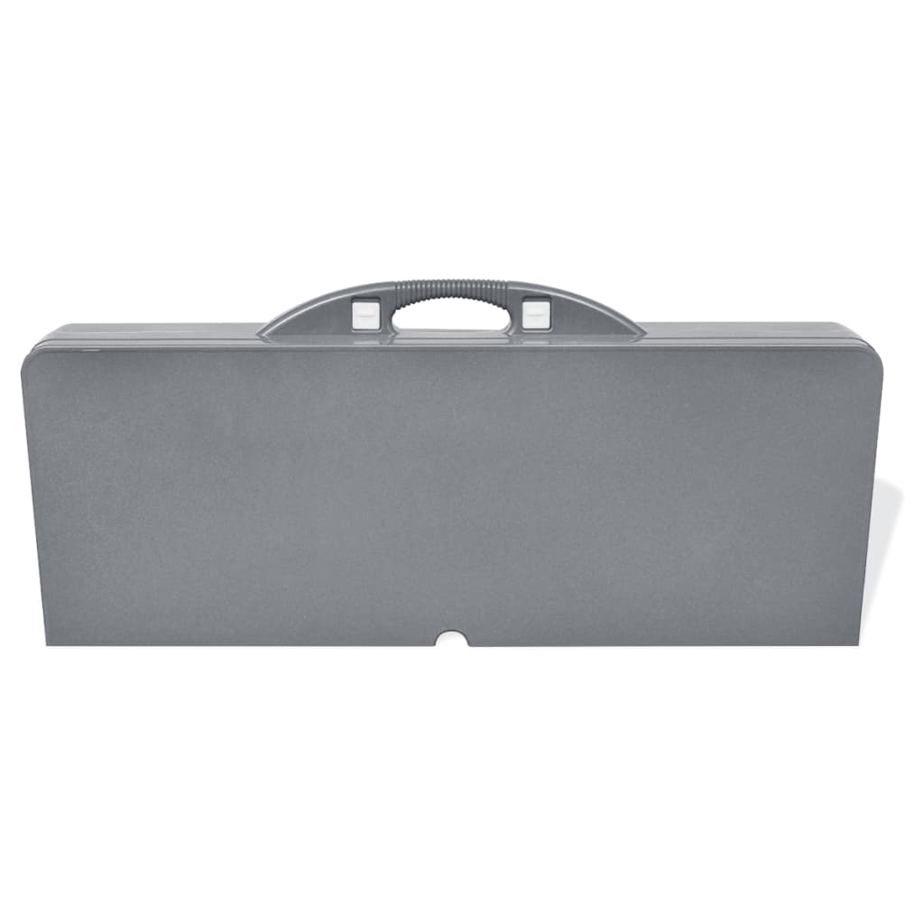 Sklopivi set stola za kampiranje s 4 stolca aluminijski sivi