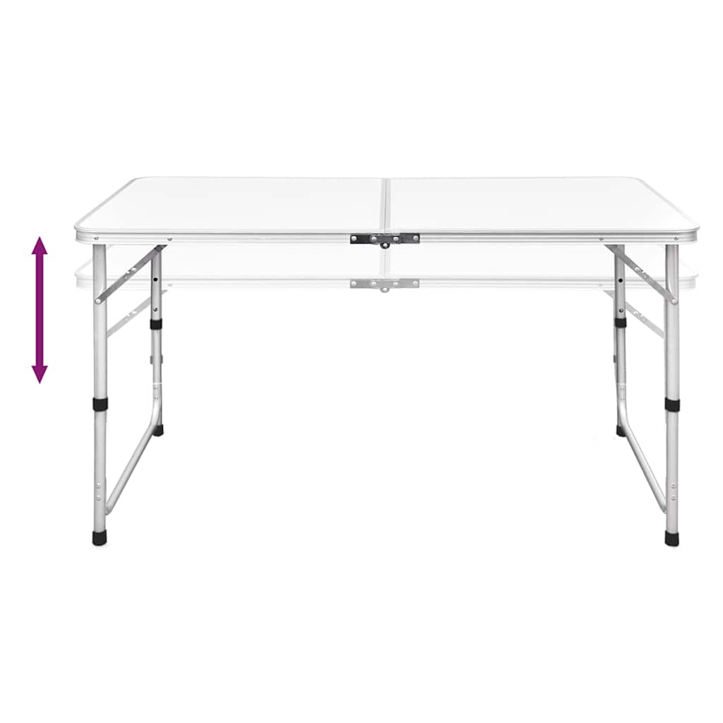Sklopivi stol za kampiranje podesivi aluminijski 120 x 60 cm