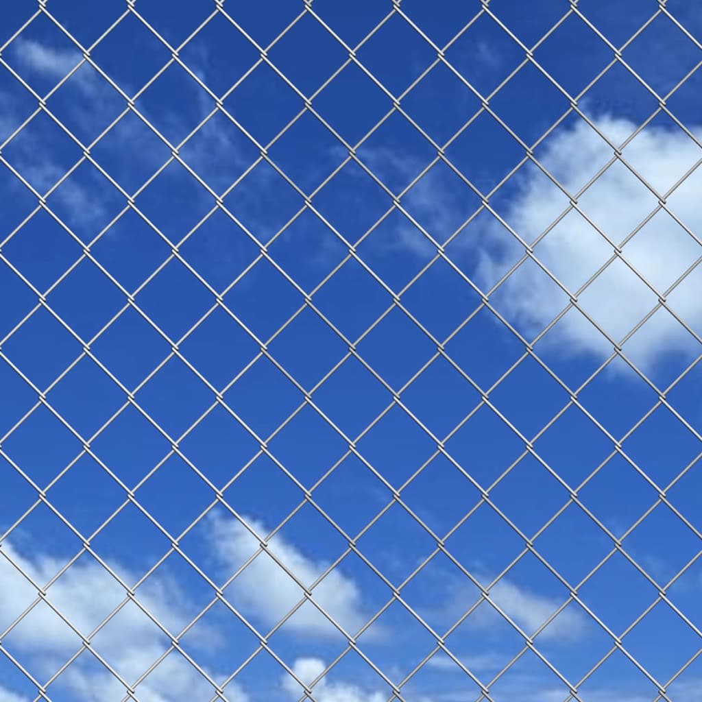 Žičana ograda od pocinčanog čelika 15 x 1,25 m srebrna