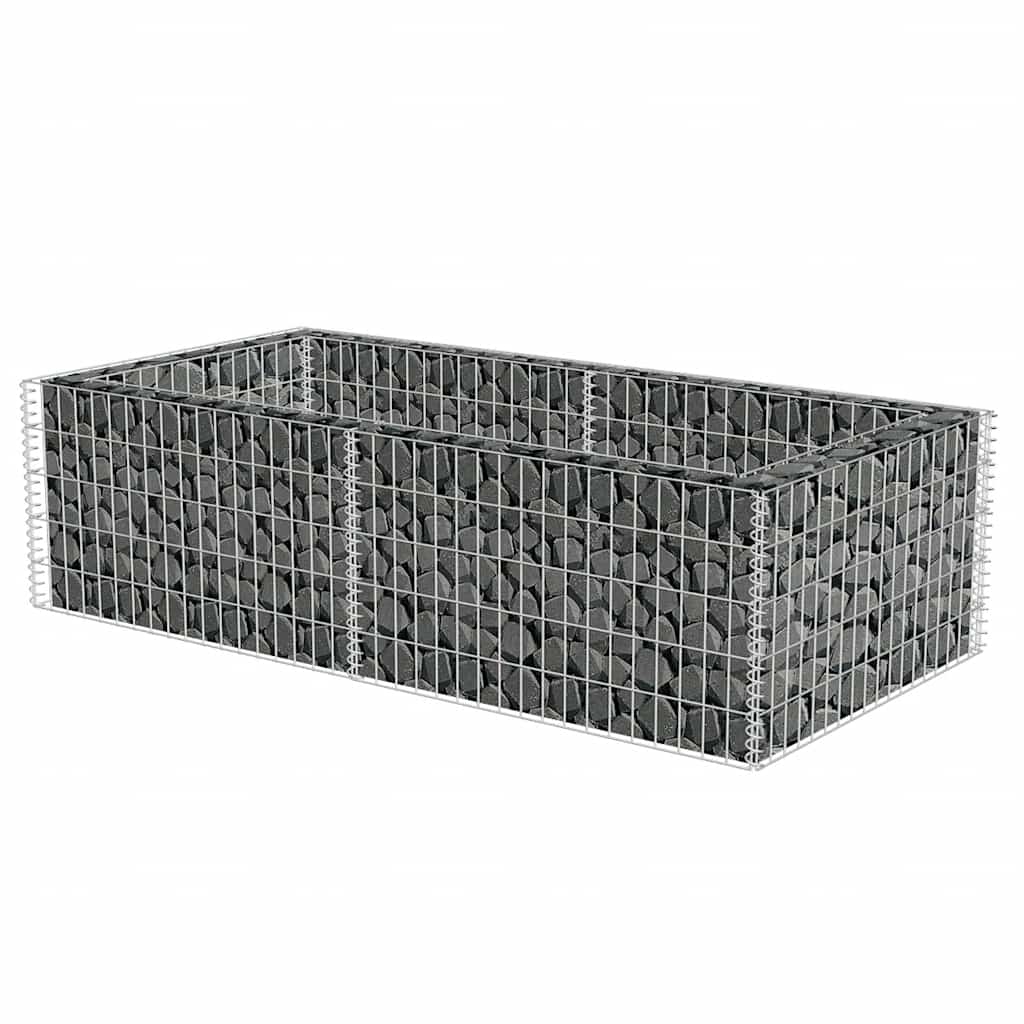 Gabionska sadilica od pocinčanog čelika 180 x 90 x 50 cm