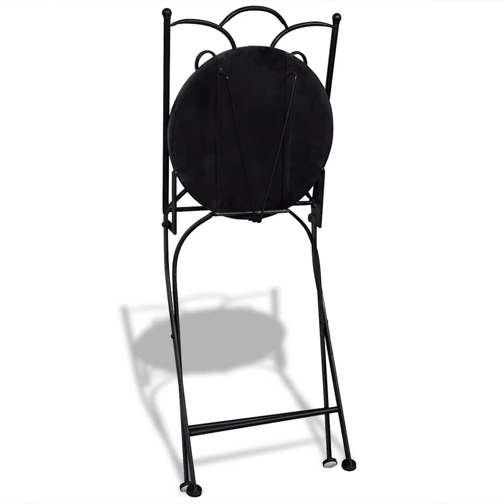 3-dijelni bistro set s keramičkim pločicama plavo-bijeli