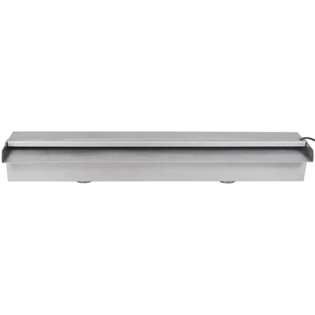 Pravokutna fontana za bazen s LED svjetlom nehrđajući čelik 60 cm