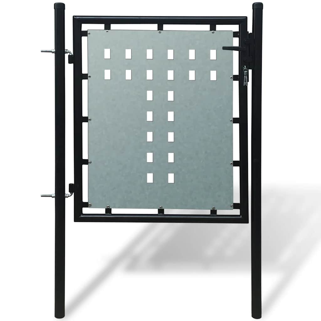 Crna jednokrilna ogradna vrata 100x100 cm