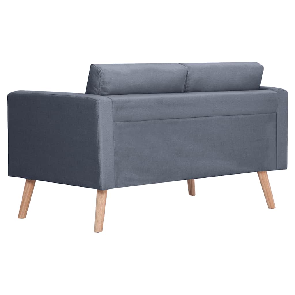 Sofa Dvosjed od Tkanine Tamno Siva