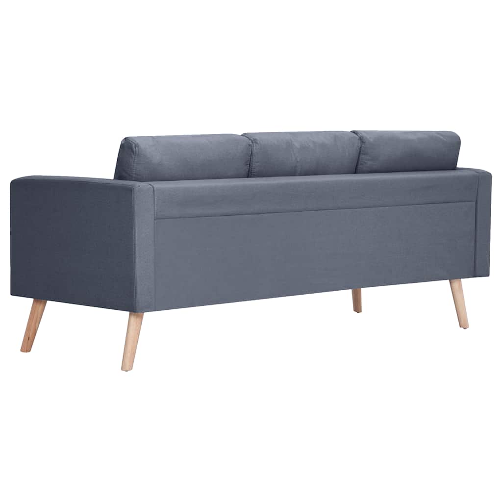 Trosjed Sofa od Tkanine Tamno Sivi