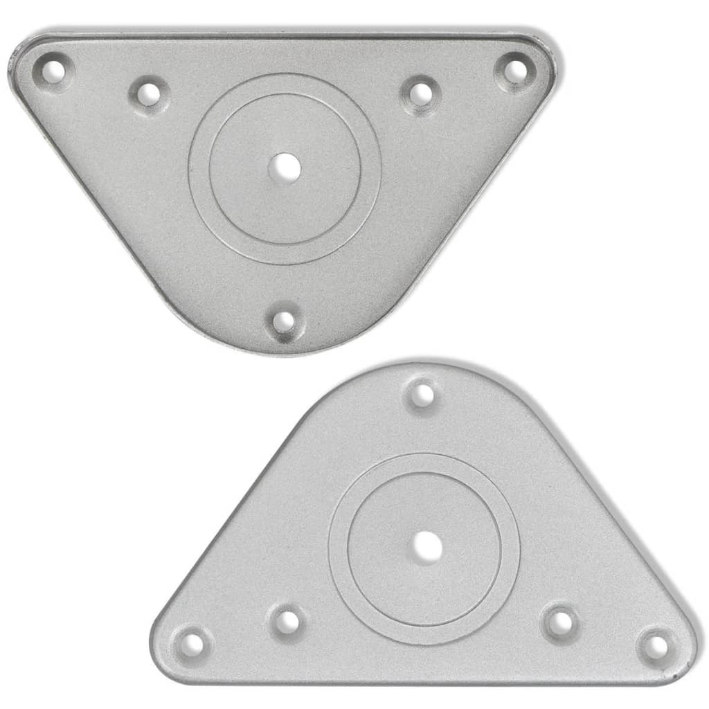 4 Podesive Noge za Stol Brušeni nikal 710 mm