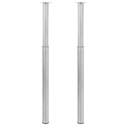 2 Teleskopske Noge za Stol Nehrđajući čelik 710 mm-1100 mm