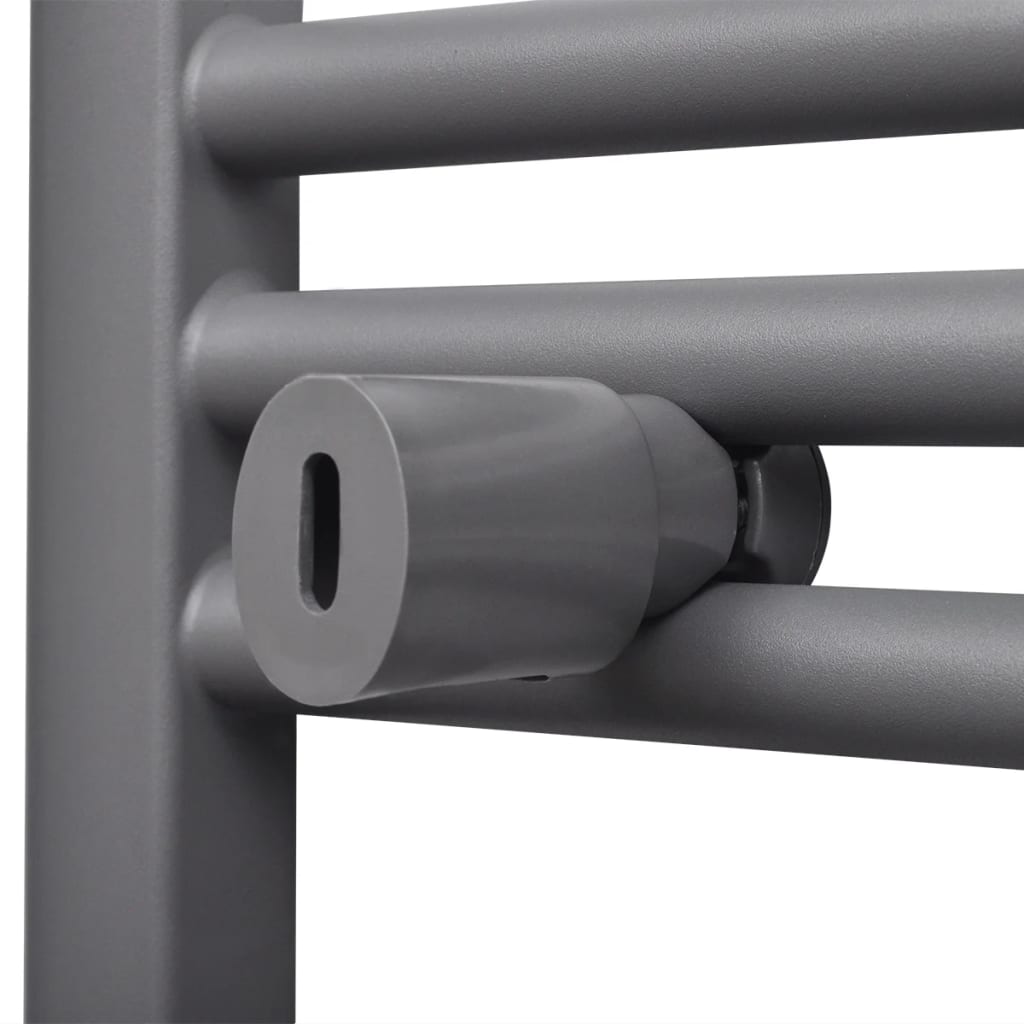 Sivi kupaonski radijator za centralno grijanje ravni 600 x 1160 mm