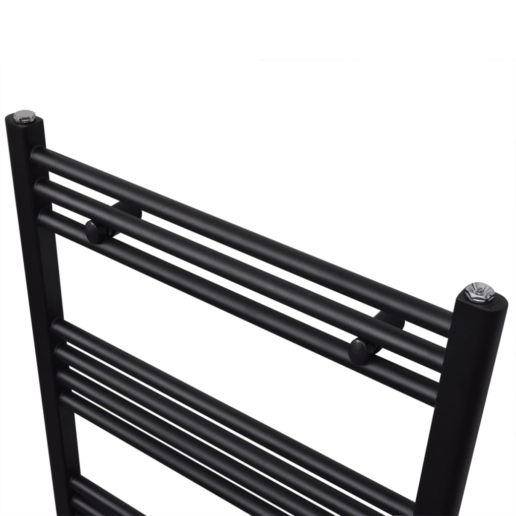 Crni kupaonski radijator za centralno grijanje ravni 500 x 1160 mm