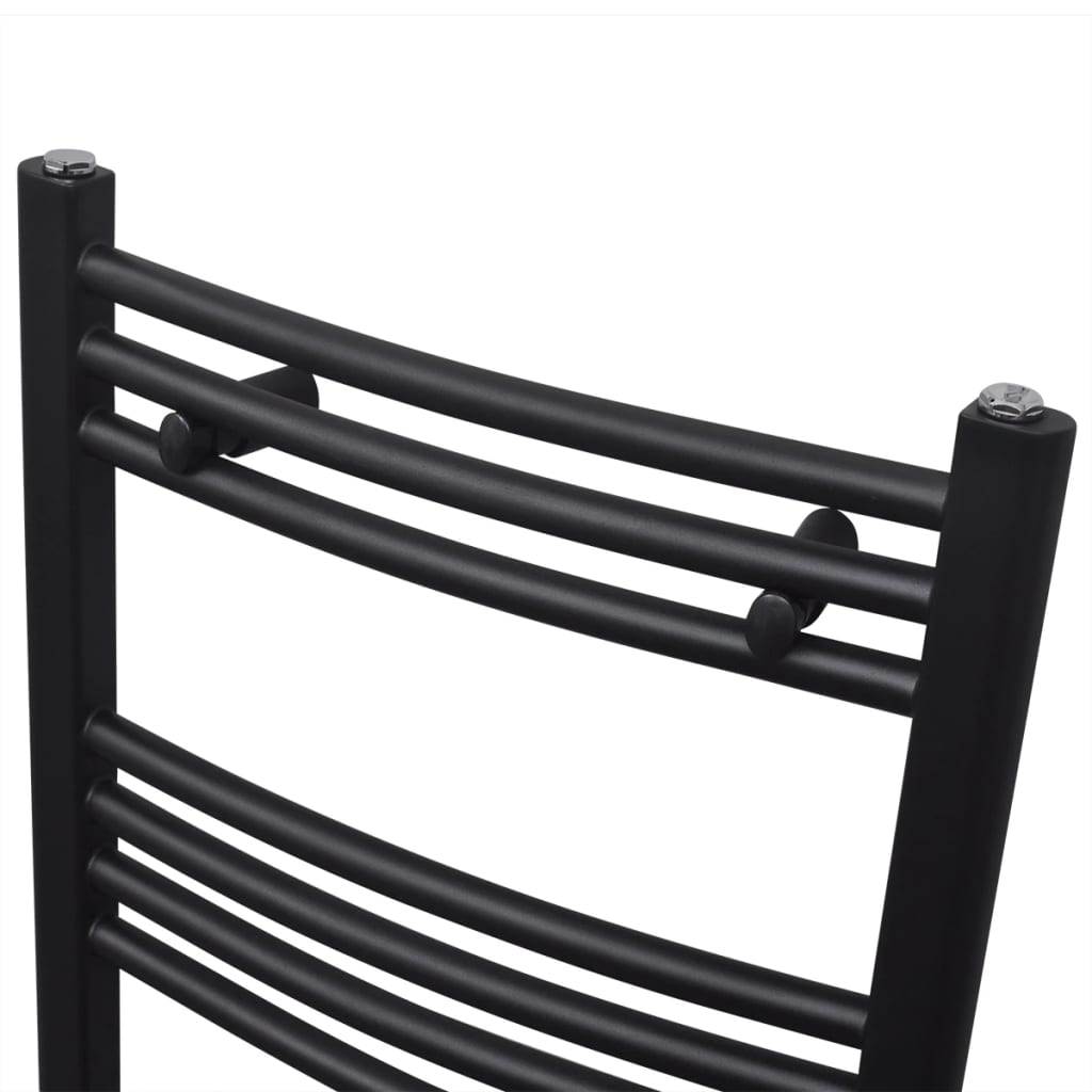 Crni kupaonski radijator za centralno grijanje zaobljeni 500 x 764 mm