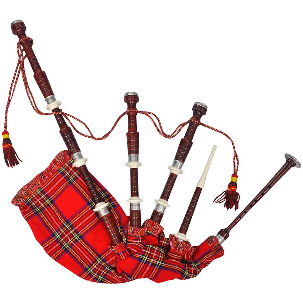 Škotske velike gorske gajde crvene kraljevski tartan stewart