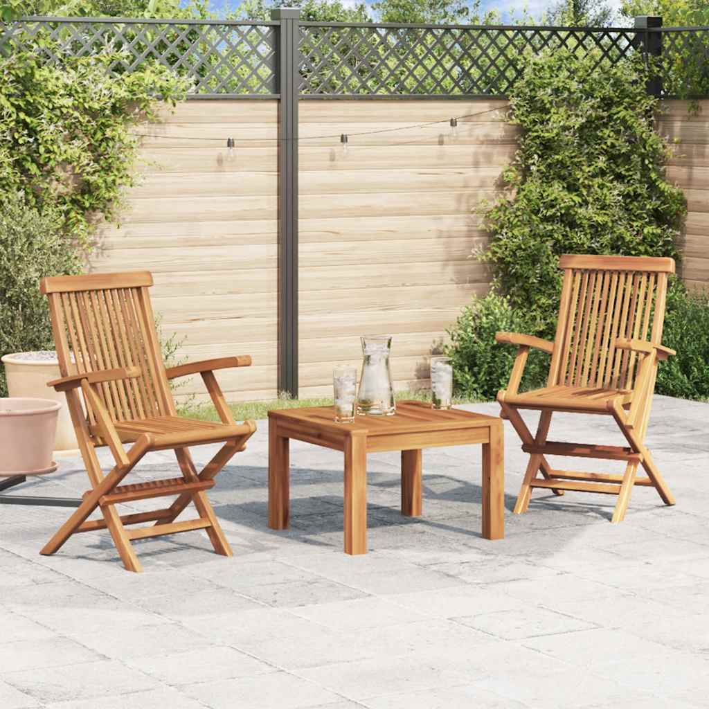 Vrtne sklopive stolice 2 kom masivna tikovina