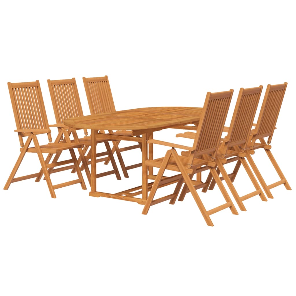 7-dijelni vrtni blagovaonski set od masivnog bagremovog drva 150-200 cm
