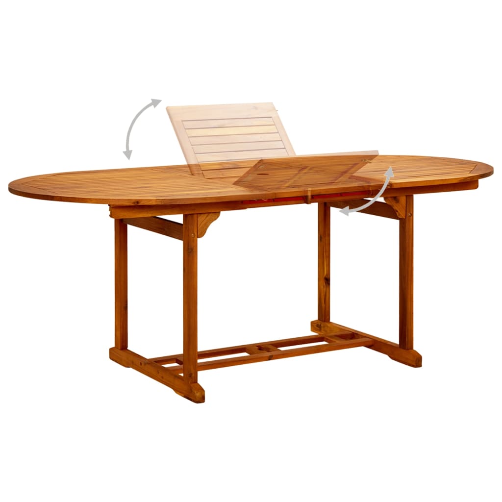 Vrtni stol od masivnog bagremovog drva (150-200) x 100 x 75 cm