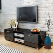 TV ormarić visoki sjaj crni 120 x 40,5 x 35 cm