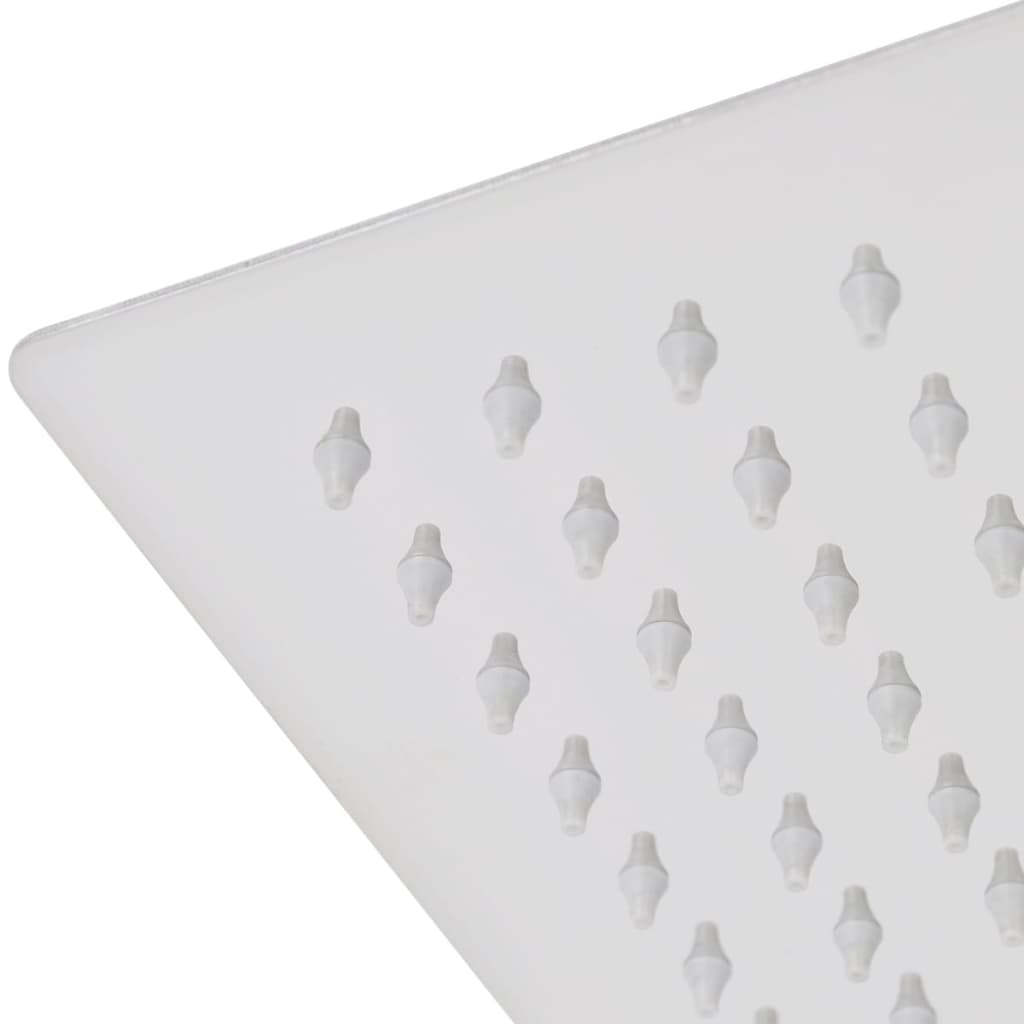 Glava za nadglavni tuš nehrđajući čelik 20 x 20 cm četvrtasta