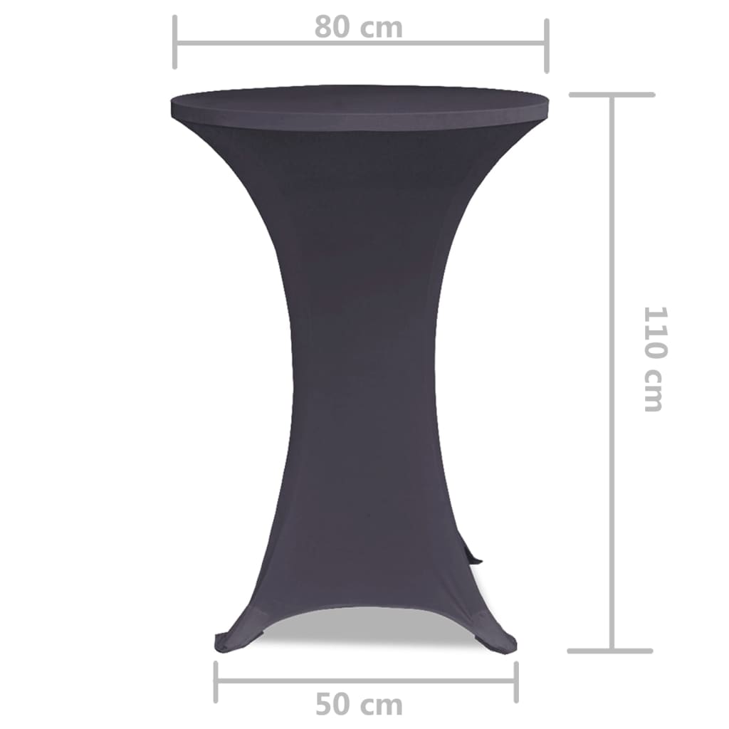 Rastezljivi Stolnjak 2 kom 80 cm Antracit boja