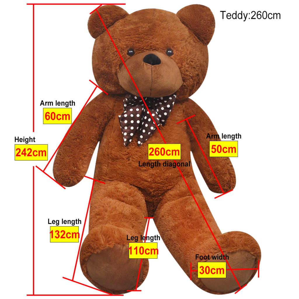 Plišani medvjedić smeđi 242 cm
