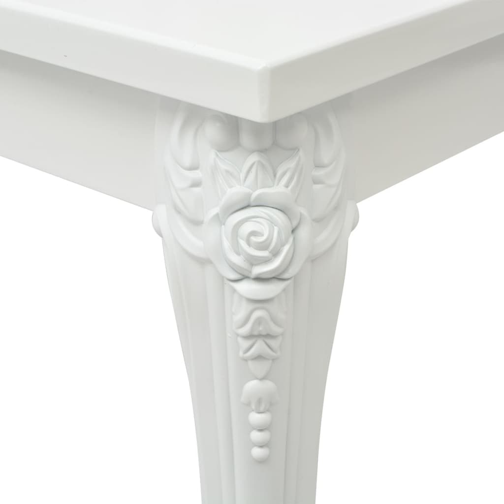 Stolić za kavu 115 x 65 x 42 cm visoko sjajni bijeli