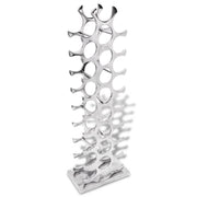 Stalak za Vinske Boce Aluminijski boja srebra 27 boca