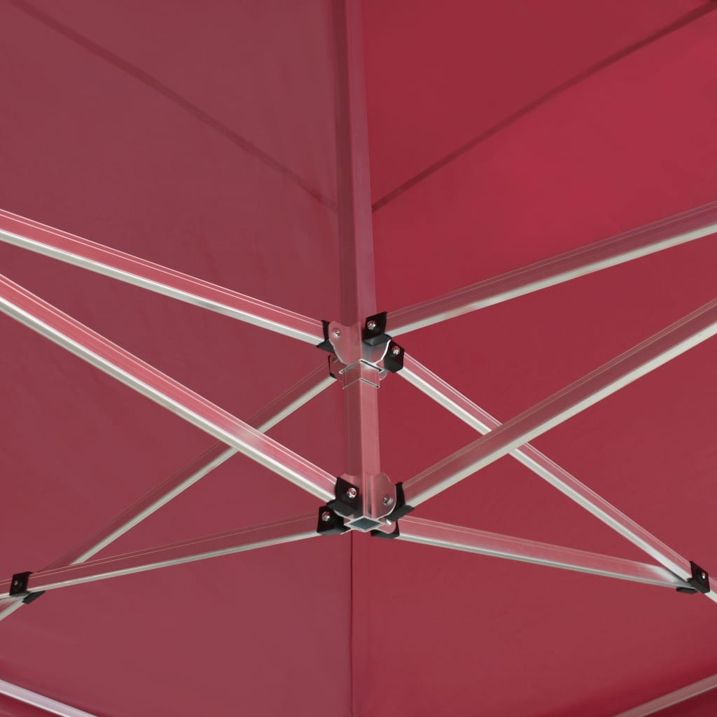 Profesionalni sklopivi šator za zabave 6 x 3 m crvena boja vina
