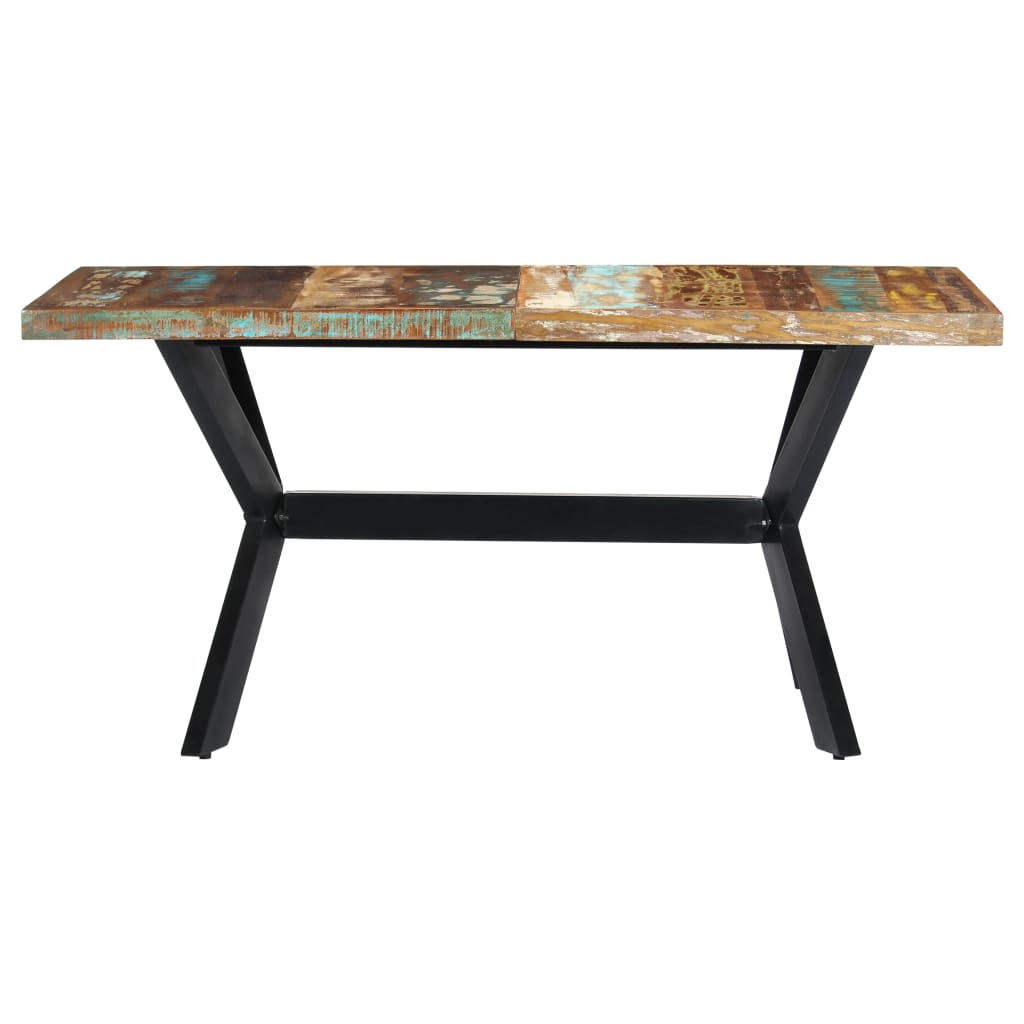 Blagovaonski stol od masivnog obnovljenog drva 160 x 80 x 75 cm