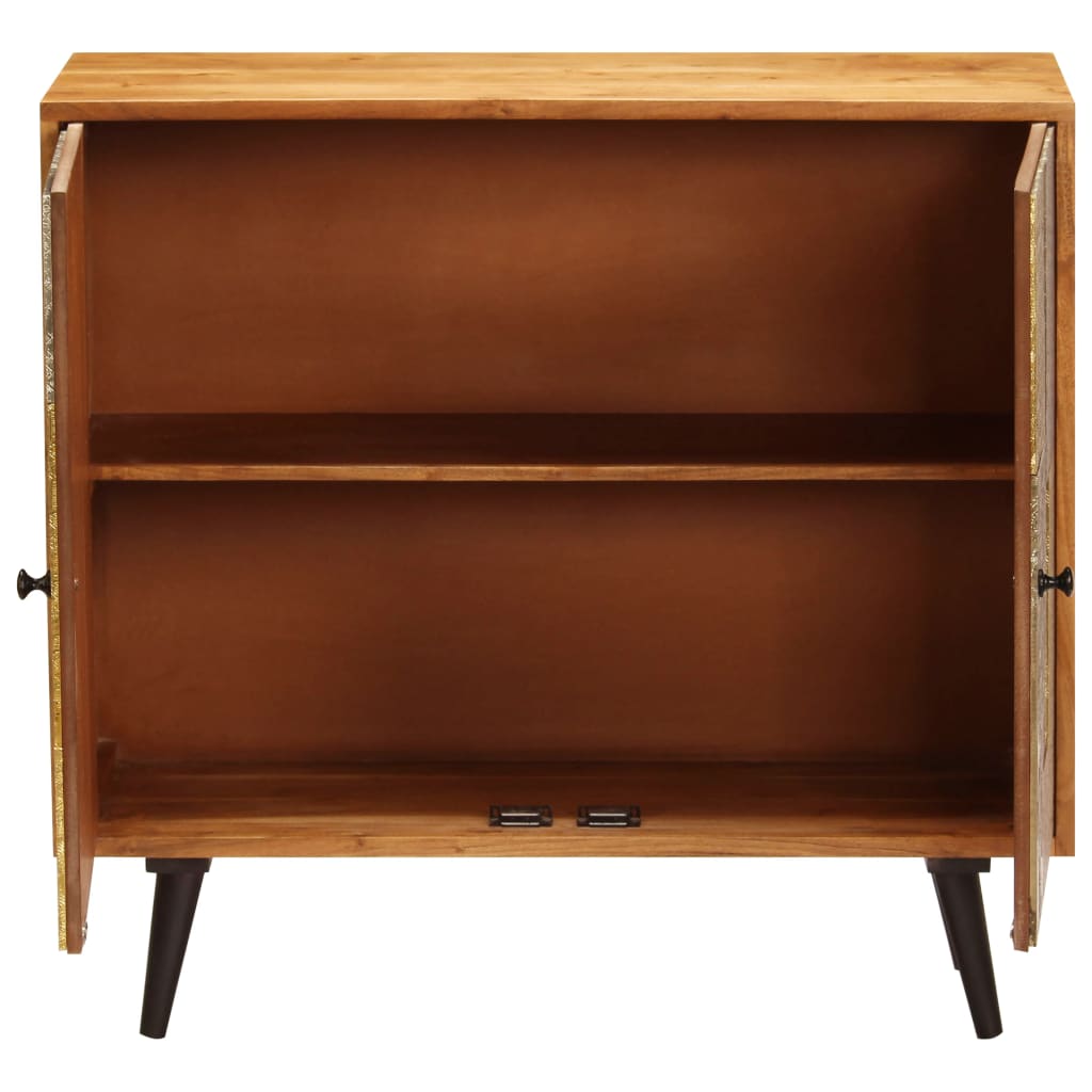 Komoda od masivnog bagremovog drva 80 x 30 x 75 cm