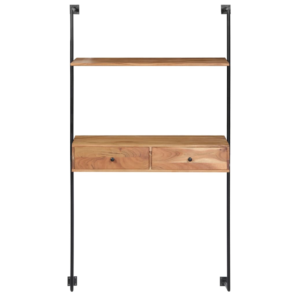 Zidni radni stol od masivnog bagremovog drva 90 x 40 x 170 cm