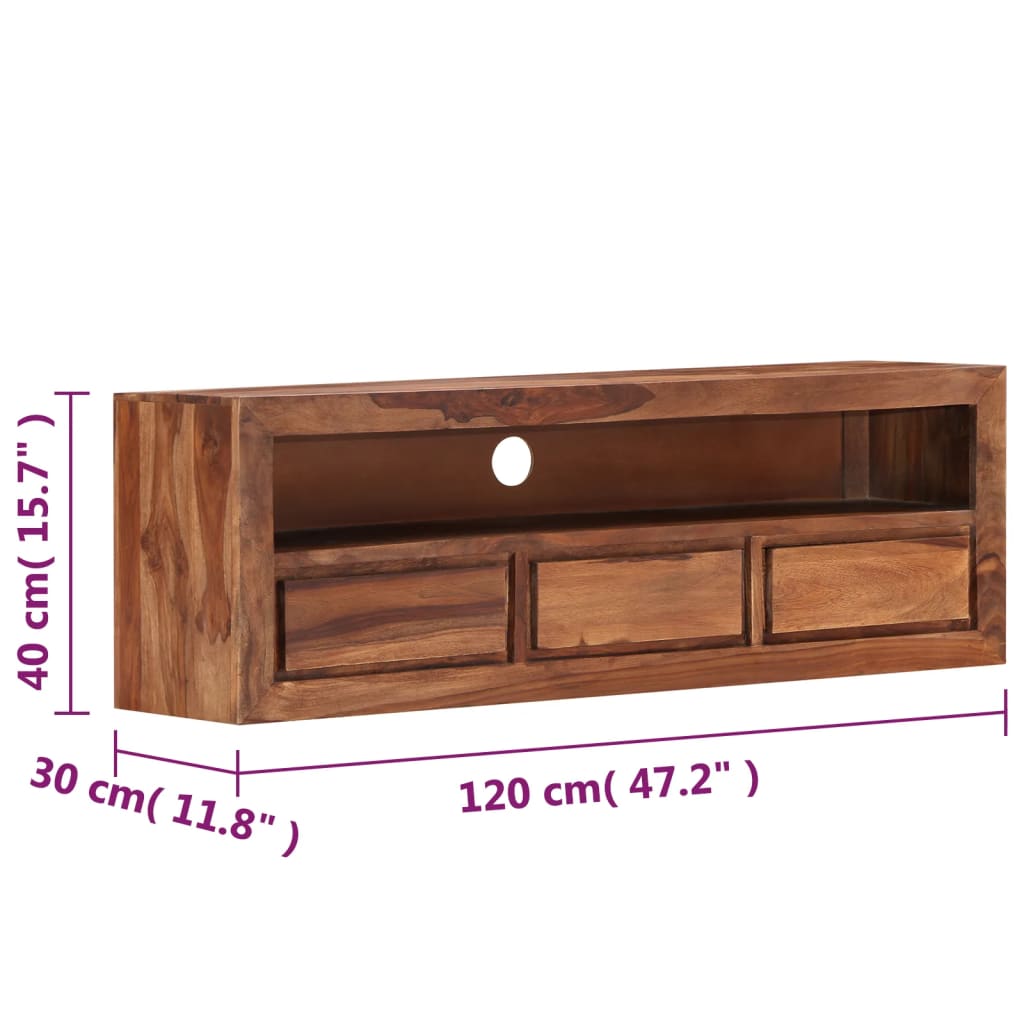 TV ormarić 120 x 30 x 40 cm od masivnog drva akacije