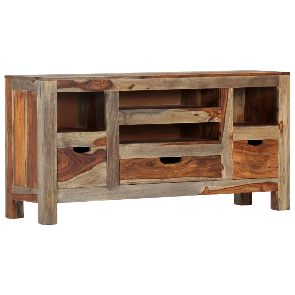 Komoda siva 100 x 30 x 50 cm od masivnog drva akacije