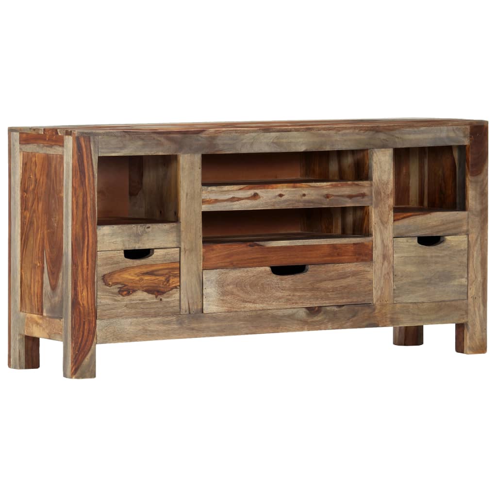 Komoda siva 100 x 30 x 50 cm od masivnog drva akacije