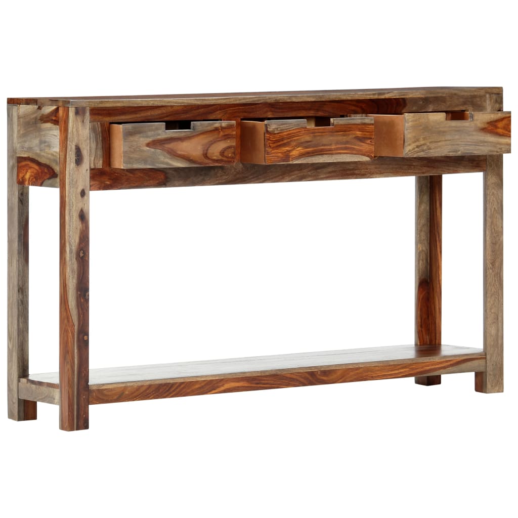 Konzolni stol s 3 ladice 120x30x75 cm od masivnog drva akacije
