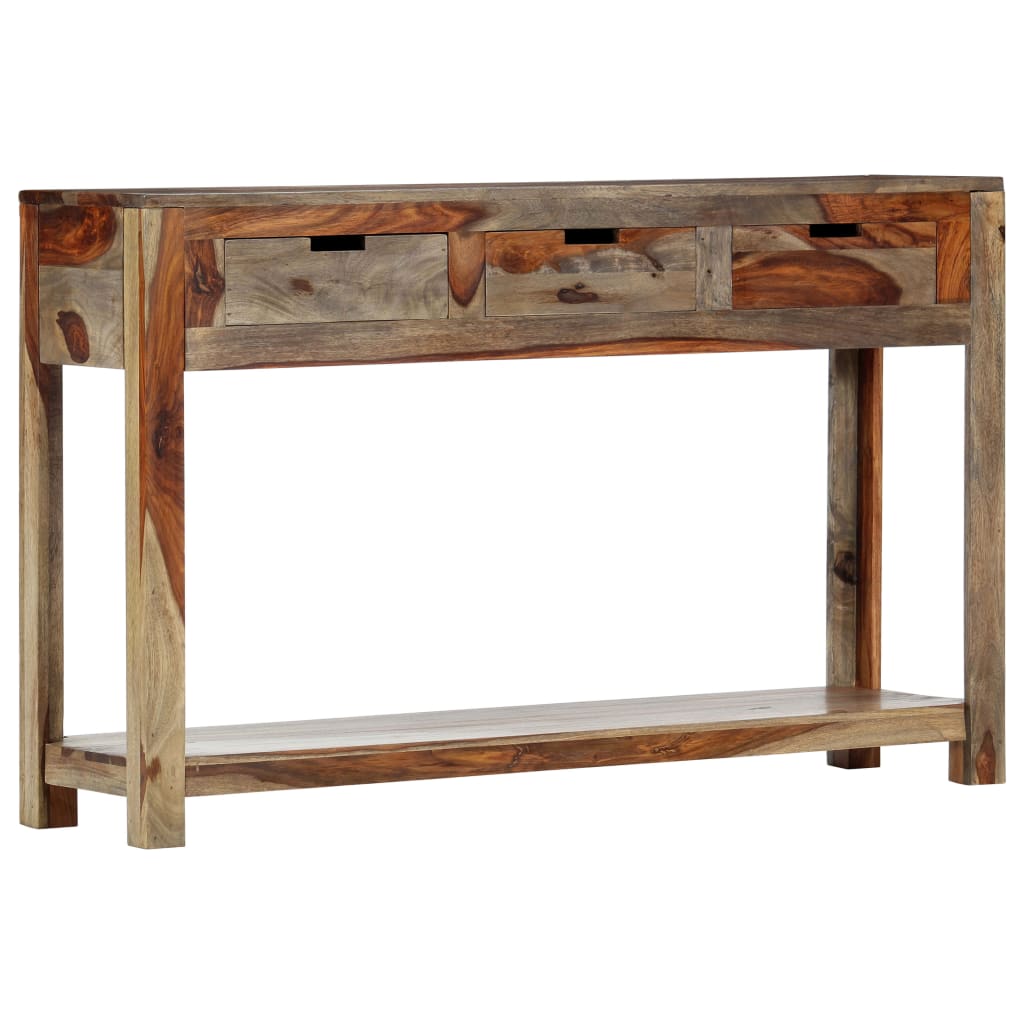 Konzolni stol s 3 ladice 120x30x75 cm od masivnog drva akacije